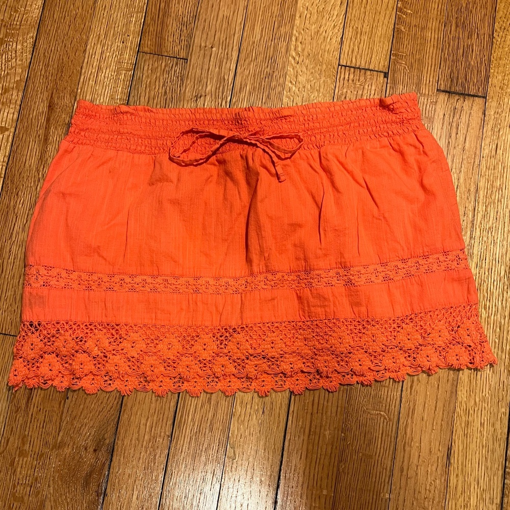 Bright coral Mini skirt